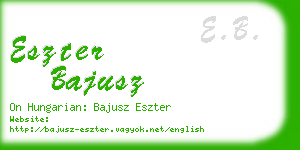 eszter bajusz business card